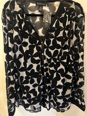 INC INTERNATIONAL CONCEPT 3X Butterfly Field 2-Piece Blouse & Cami NWT Plus Size